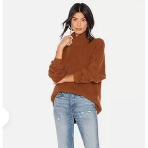 Free People Brown Turtleneck Sweater